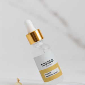 A product picture of a dropper with a gold dropper top.