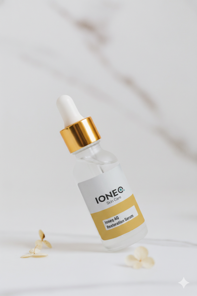 A product picture of a dropper with a gold dropper top.